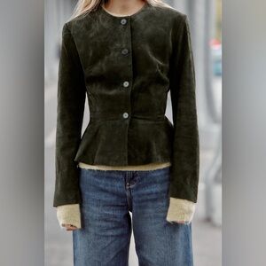 Genuine suede jacket ZARA. Bnwt